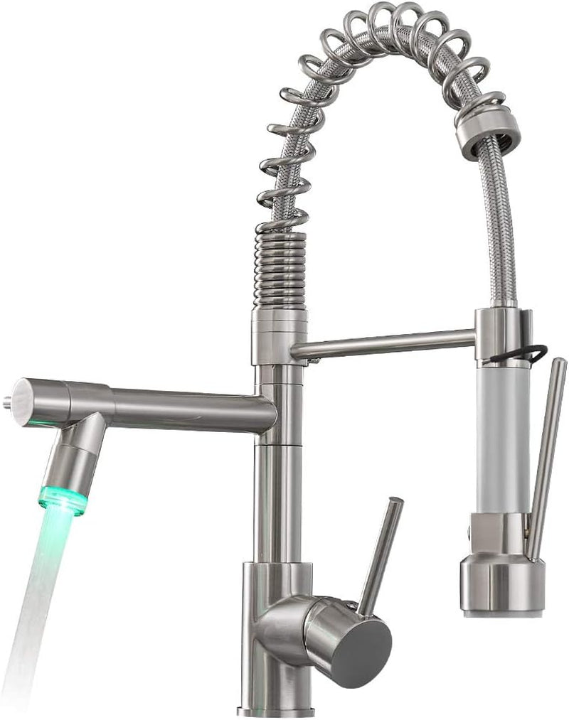 Kitchen Faucet,Kitchen Faucets with Pull Down Sprayer AIMADI Commercial Style Single Handle Matte Black Kitchen Faucet with Sprayer