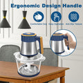 Food Processor Meat Grinder Electric Food Chopper with 2 Bowls Stainless Steel