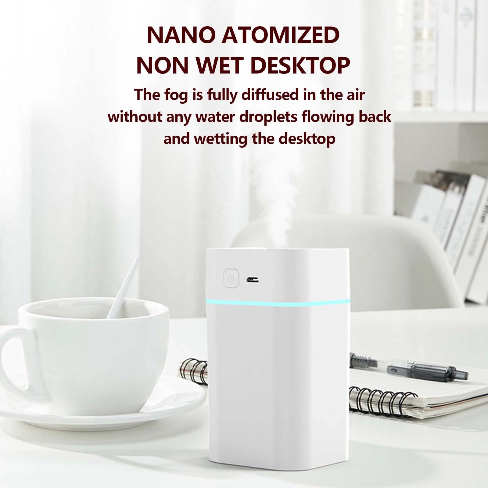 Humidifiers for Bedroom, Humidifier Household Bedroom Small Aromatherapy Humidifier Night Light Car USB Plug In