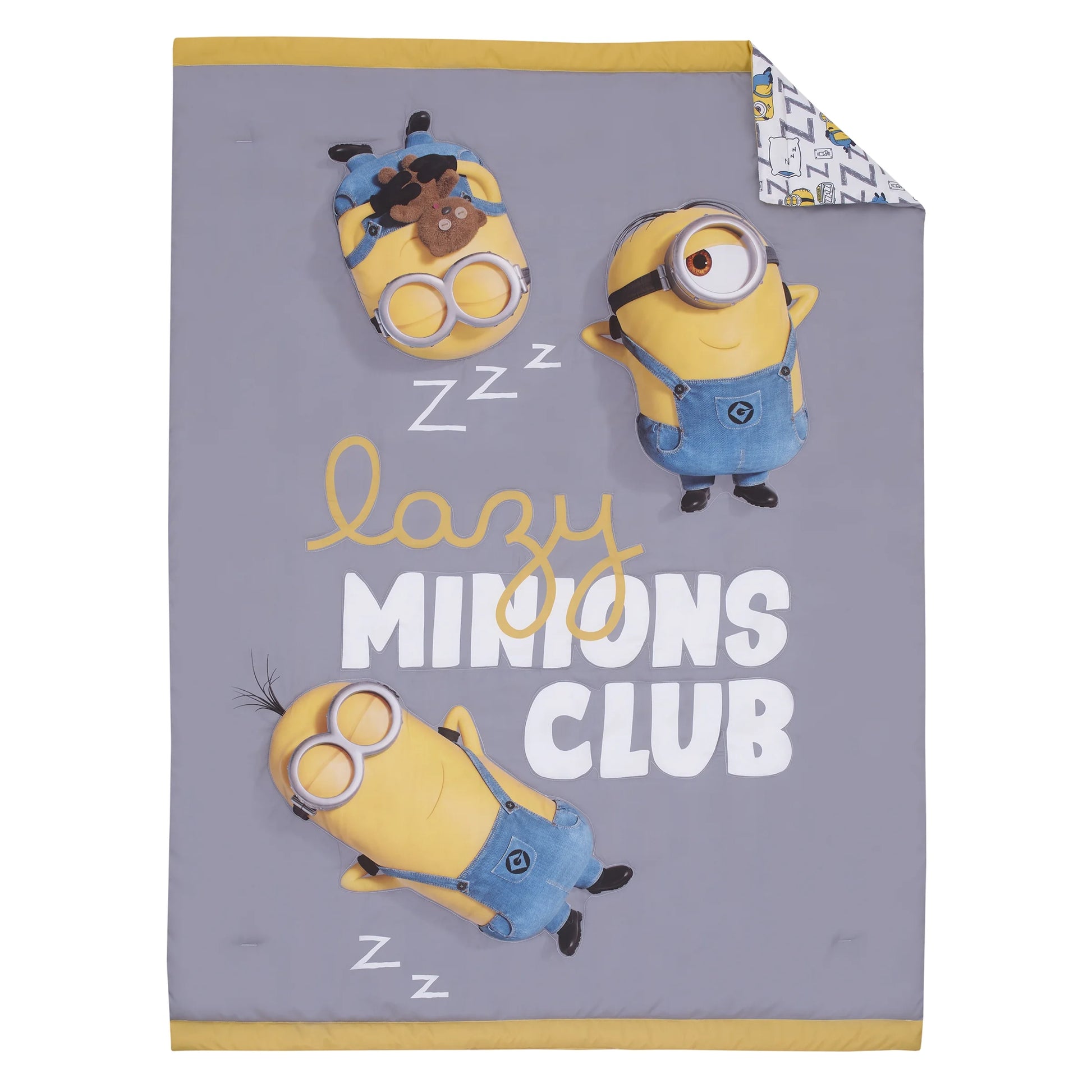 Lazy Minions Club 4 Piece Toddler Bed Set