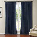 108 Inches Long Blackout Curtain for Bedroom Kids Room , Linen Blend Thermal Insulated Curtain 52Wx108L,1 Panel