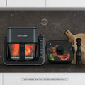 Small Air Fryer for Countertop, 2‑In‑1 Glass Air Fryer & Grill Pan Combo
