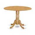 DLNO5-OAK-C 5 Pc Small Kitchen Table Set-Round Kitchen Table and 4 Dining Chairs.