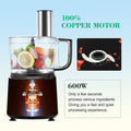 10-Cup 3-Speed Multifunctional Stainless Steel Food Processor