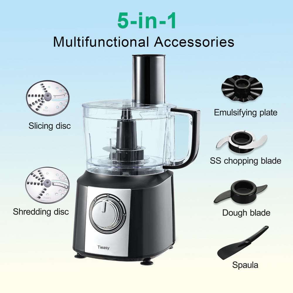 10-Cup 3-Speed Multifunctional Stainless Steel Food Processor