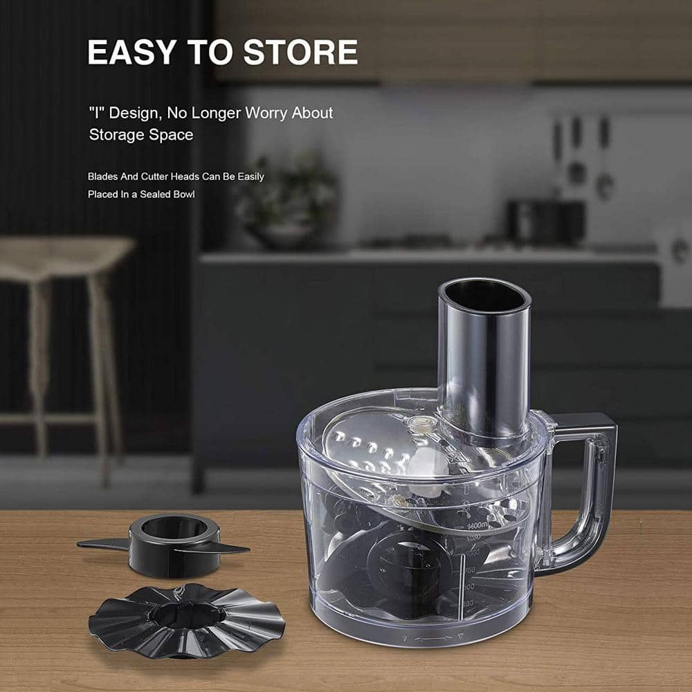 10-Cup 3-Speed Multifunctional Stainless Steel Food Processor