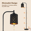 Gothic Floor Lamp with Laser-Cutout Lampshade, LED Standing Lamp for Living Room & Bedroom, 67 Inch