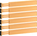 Large Kitchen Drawer Organizer - Expandable Bamboo Drawer Dividers (17
