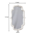 Hanging Rustic Distressed White Bathroom and Living Room Wall Mirrors,16 X 12 Inch