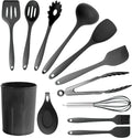 MegaChef Tool Cookware Utensil Set, 12 Piece, Black