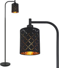 Gothic Floor Lamp with Laser-Cutout Lampshade, LED Standing Lamp for Living Room & Bedroom, 67 Inch