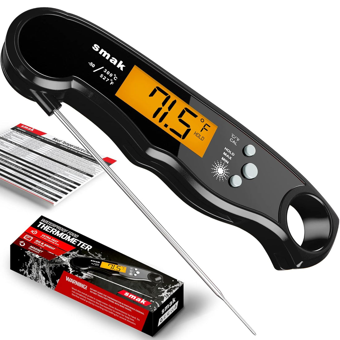 Waterproof Kitchen Food Cooking Thermometer with Backlight