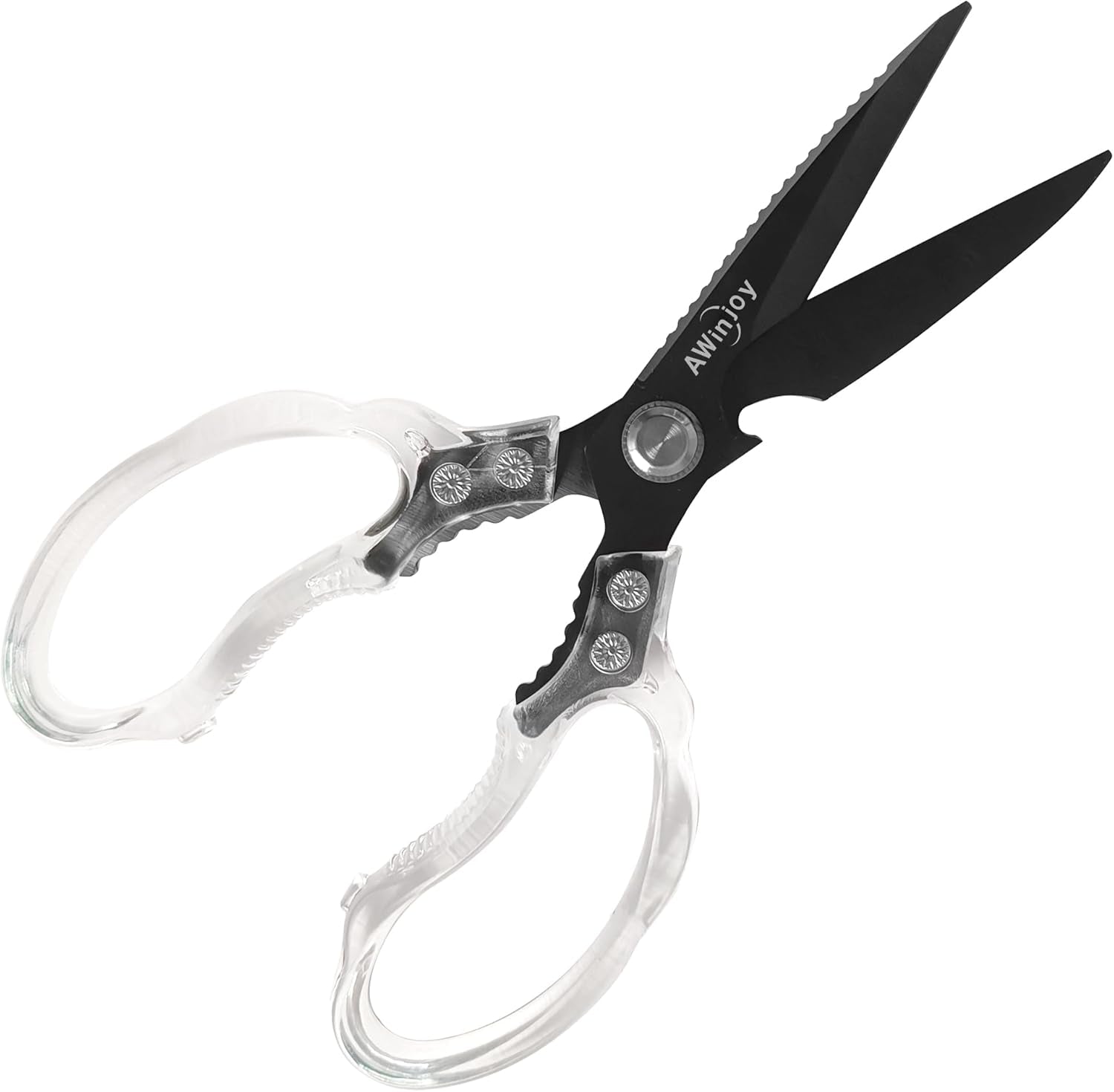 Heavy Duty Sharp Kitchen Scissors, Dishwasher Safe, Cooking Shears for Meat, Chicken, Fish, Poultry, Herb, Bread (Purple)