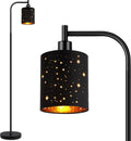 Gothic Floor Lamp with Laser-Cutout Lampshade, LED Standing Lamp for Living Room & Bedroom, 67 Inch