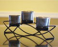 Seraphic Iron Arch Table Centerpiece Decoration 3 Cups