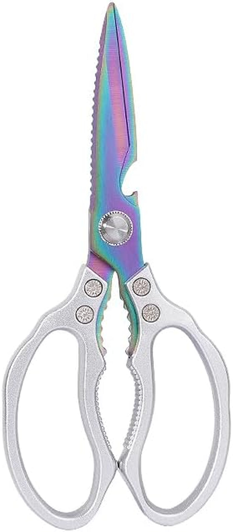 Heavy Duty Sharp Kitchen Scissors, Dishwasher Safe, Cooking Shears for Meat, Chicken, Fish, Poultry, Herb, Bread (Purple)