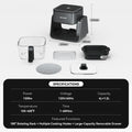 Small Air Fryer for Countertop, 2‑In‑1 Glass Air Fryer & Grill Pan Combo