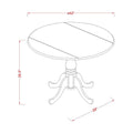 DLNO5-OAK-C 5 Pc Small Kitchen Table Set-Round Kitchen Table and 4 Dining Chairs.