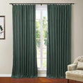 108 Inches Long Blackout Curtain for Bedroom Kids Room , Linen Blend Thermal Insulated Curtain 52Wx108L,1 Panel
