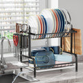 iSPECLE Dish Drying Rack - 2 Tier Dish Rack with Cup Holder, Dish Drainer