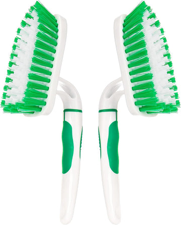 2-Pack Scrub Brush for Cleaning with Long Handle