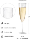 6 Oz Clear Plastic Champagne Glasses48 Pack,