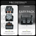 Small Air Fryer for Countertop, 2‑In‑1 Glass Air Fryer & Grill Pan Combo