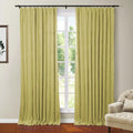 108 Inches Long Blackout Curtain for Bedroom Kids Room , Linen Blend Thermal Insulated Curtain 52Wx108L,1 Panel