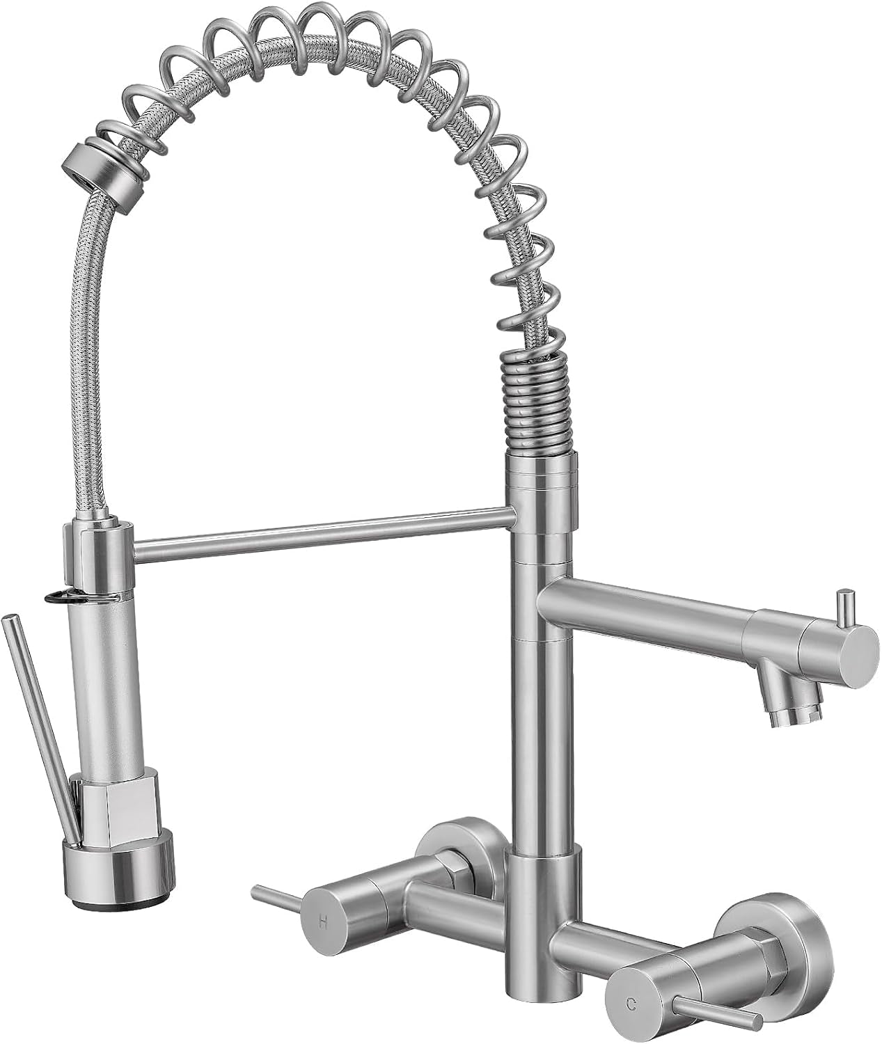 Kitchen Faucet,Kitchen Faucets with Pull Down Sprayer AIMADI Commercial Style Single Handle Matte Black Kitchen Faucet with Sprayer