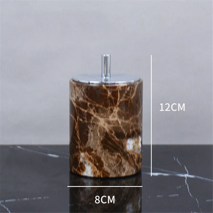 Brown Onyx Natural Marble Bathroom Accessories Luxury Marble Soap Dispenser Toothbrush Holder Soap Dish Tray Set for Bathroom