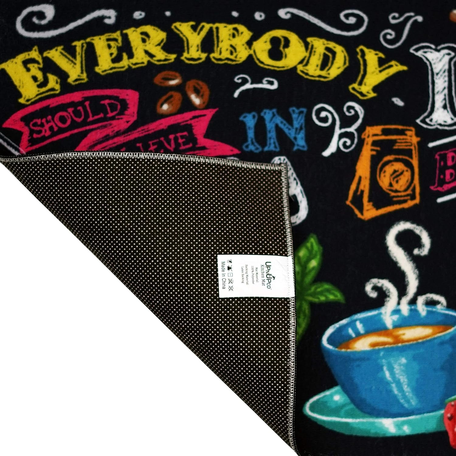 UpNUpCo Artistic and Colorful Kitchen Rugs for Floor Non Slip Kitchen Rugs and Mats Kitchen Mat Set Farmhouse Kitchen - Spicy Art - 2 Pieces - 30"x17" + 47”x17