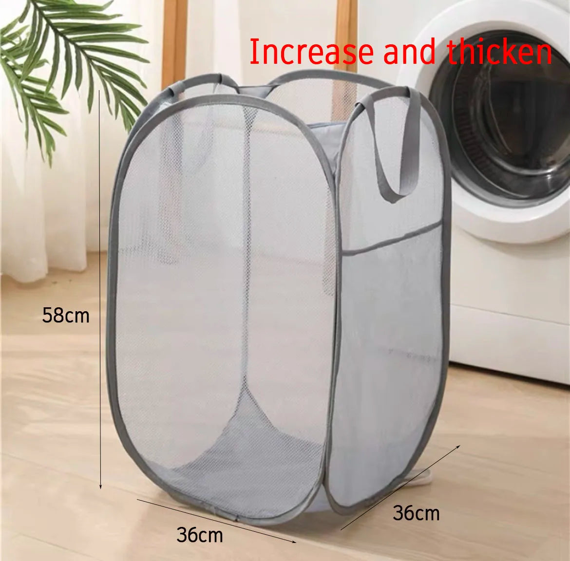 Collapsible Mesh Laundry Hamper Foldable Dirty Clothes Storage Basket Shower Room Bedroom Portable Business Travel Organizer