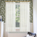 jinchan Linen Pinch Pleated Kitchen Curtains 24 Inch 2 Panels, Natural Linen Tier Curtains Back Tab Beige Farmhouse Cafe, Light Filtering Small Window Drapes for Bathroom Laundry Room Beige