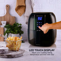 3.2 Quart Compact Air Fryer, Digital LED Touch Screen, Non-Stick Basket, New-Black FAD61302B