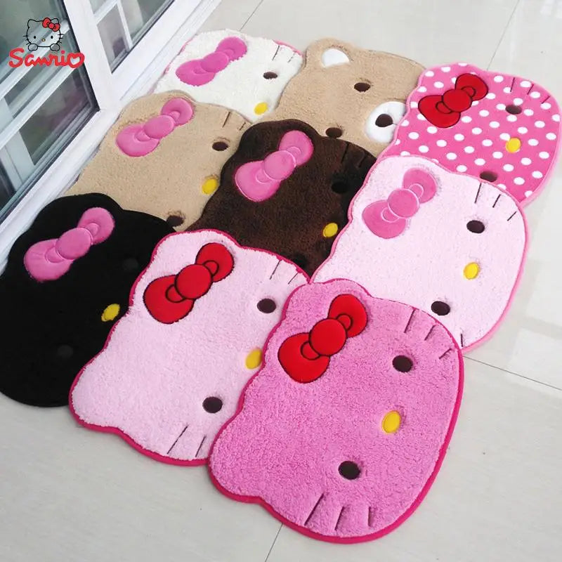 Sanrio Hello Kitty Designer Plush Rug Soft Doormat Floor Mat Carpet Home Living Bath Room Anti Slip Imitation Cashmere Gifts