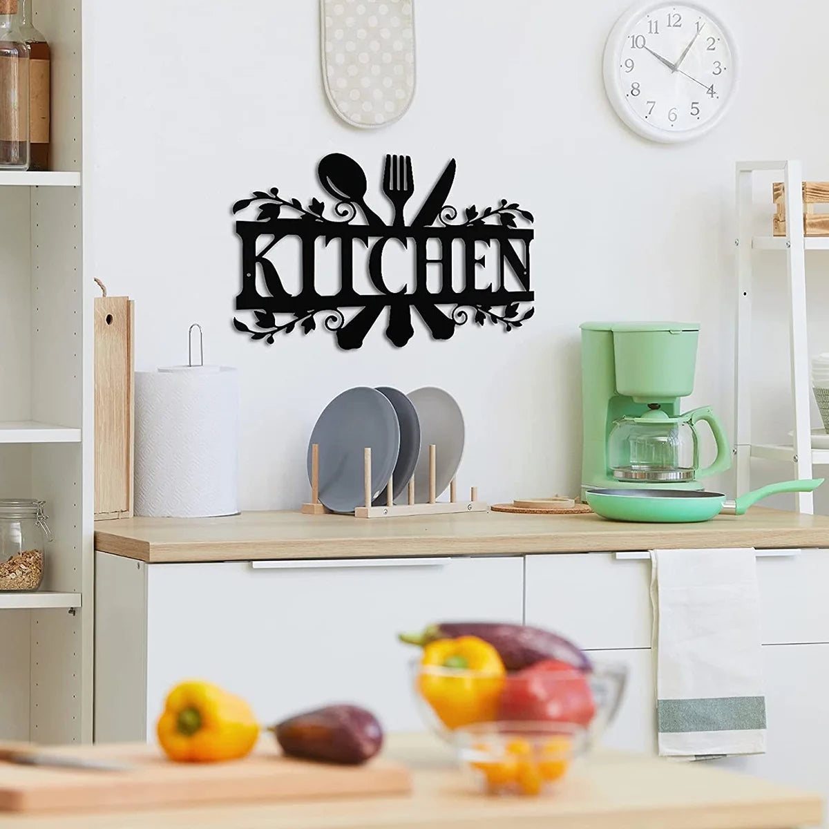 Metal Kitchen Sign Wall Decor 
