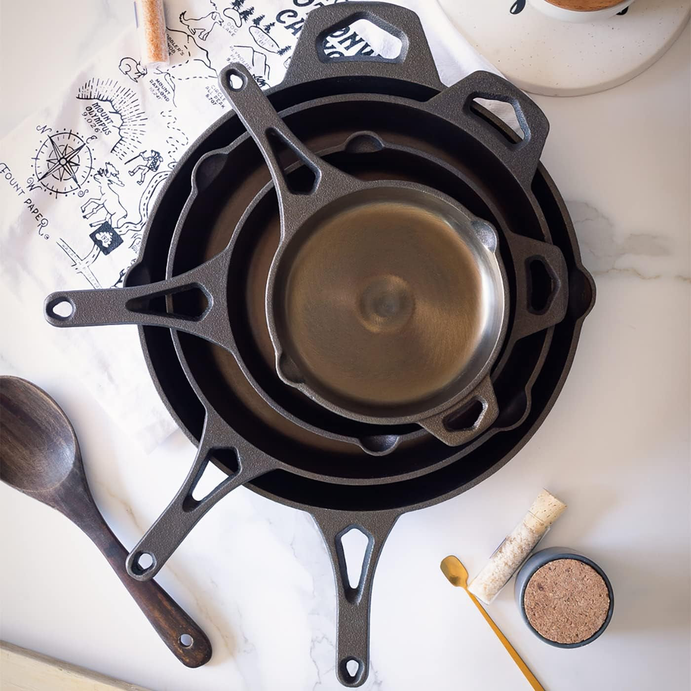 Backcountry Iron 6 Inch Smooth Wasatch Pre-Seasoned Round Cast Iron Skillet