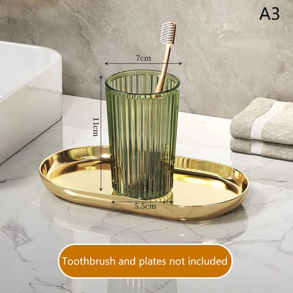 Acrylic Mouthwash Cup Toothbrush Bathroom Cup Light Luxury Style Bathroom Storage Accessories Toothbrush Holder