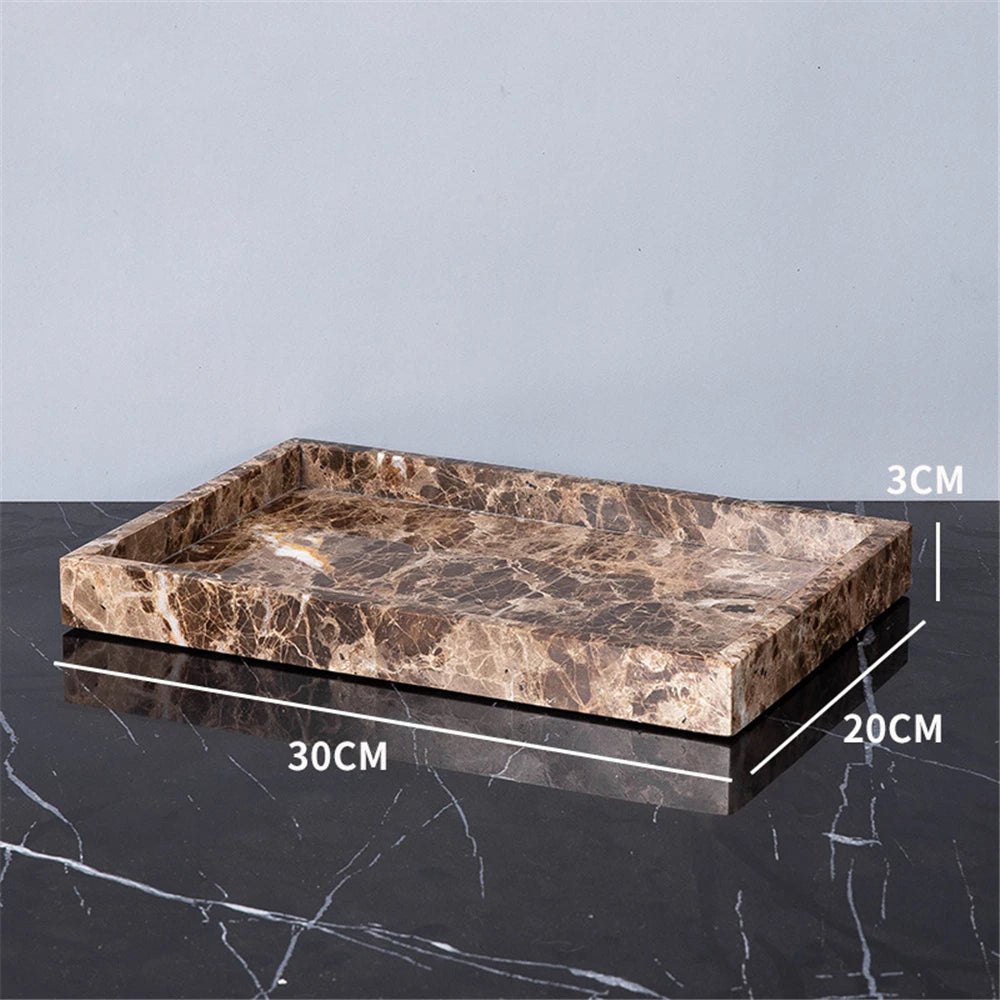 Brown Onyx Natural Marble Bathroom Accessories Luxury Marble Soap Dispenser Toothbrush Holder Soap Dish Tray Set for Bathroom