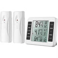 Indoor Wireless Refrigerator Thermometer with Alarm, Sensor Temperature for Kitchen in White