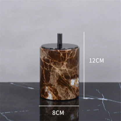 Brown Onyx Natural Marble Bathroom Accessories Luxury Marble Soap Dispenser Toothbrush Holder Soap Dish Tray Set for Bathroom