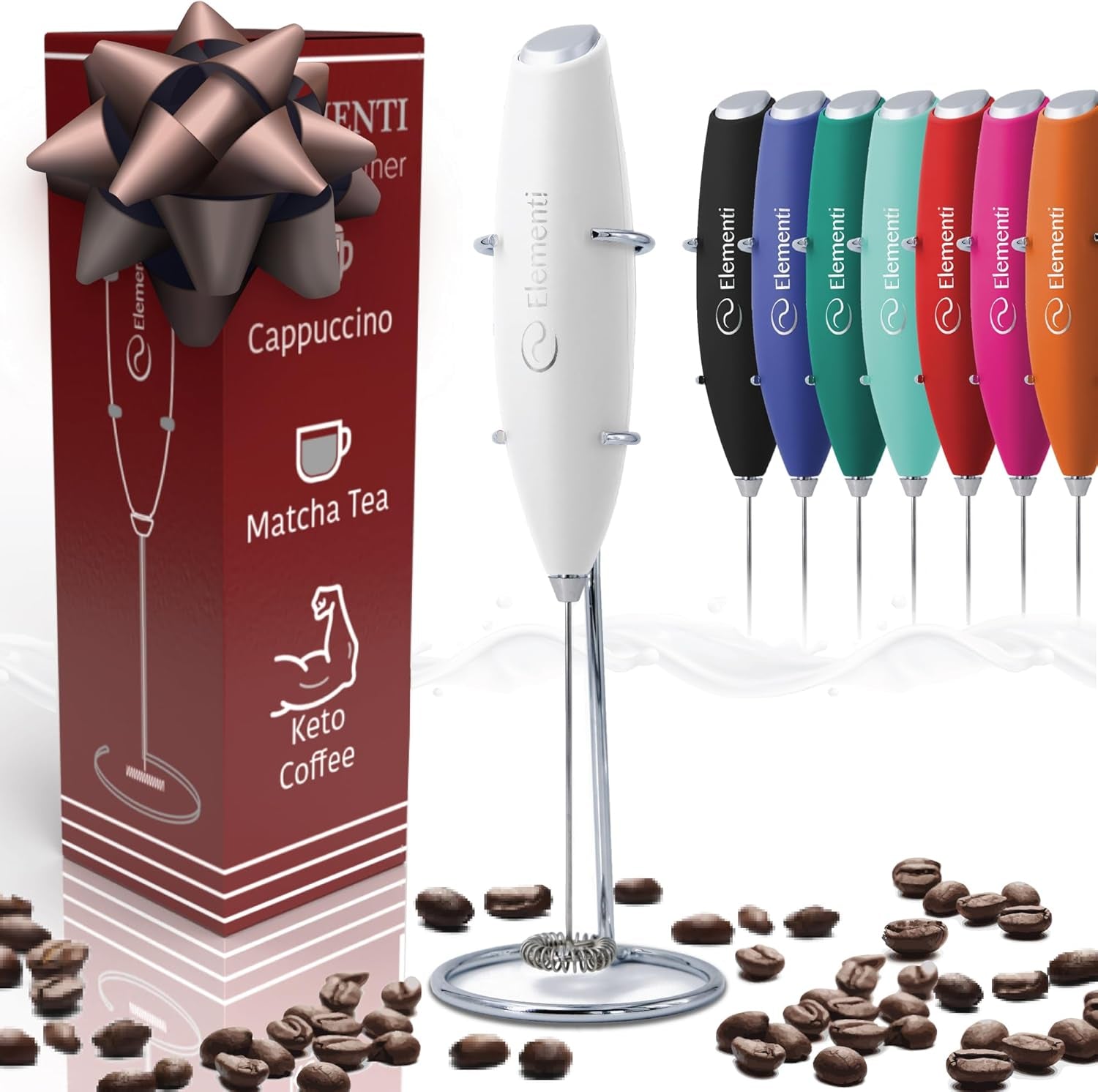 Elementi Electric Milk Frother Handheld