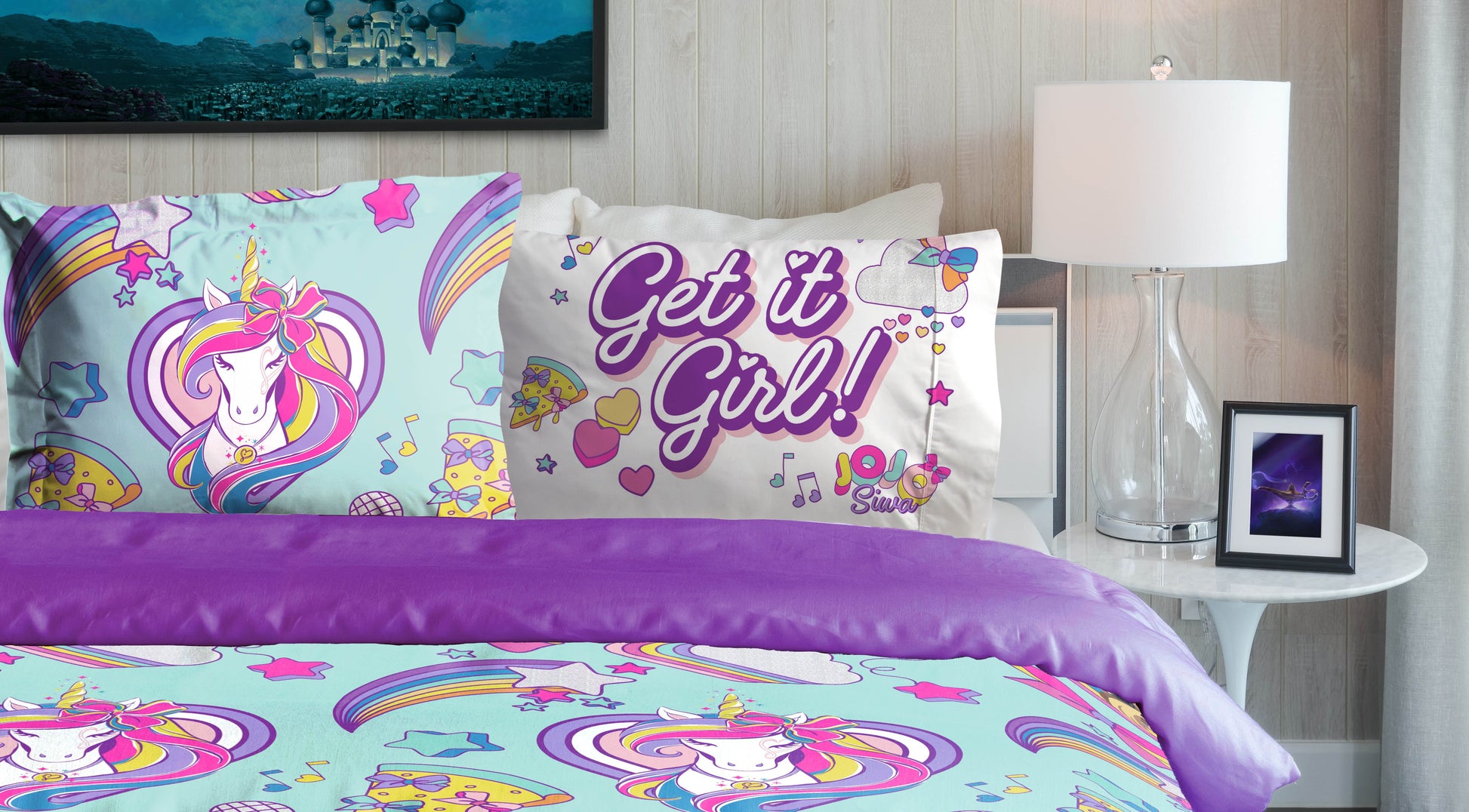 Jojo Siwa Retro Rainbow 5 Piece Twin Bed-In-A-Bag, 100% Microfiber