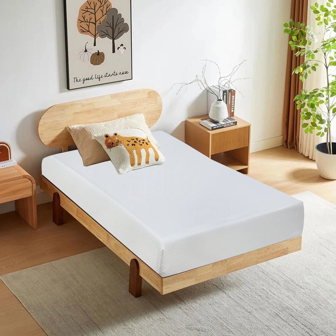 12 Inch Twin Mattress, Gel Memory Foam Mattress in a Box, Medium Comfort
