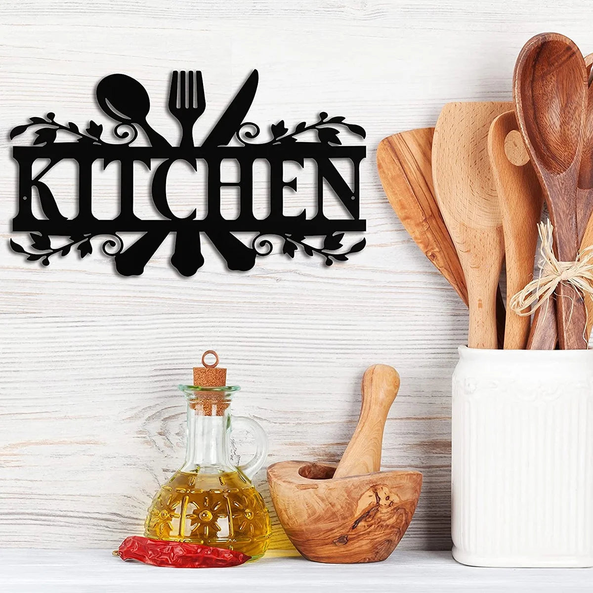 Metal Kitchen Sign Wall Decor 