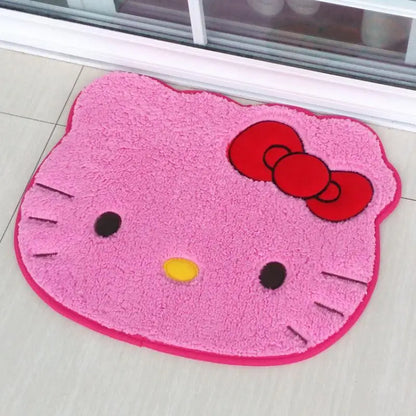 Sanrio Hello Kitty Designer Plush Rug Soft Doormat Floor Mat Carpet Home Living Bath Room Anti Slip Imitation Cashmere Gifts