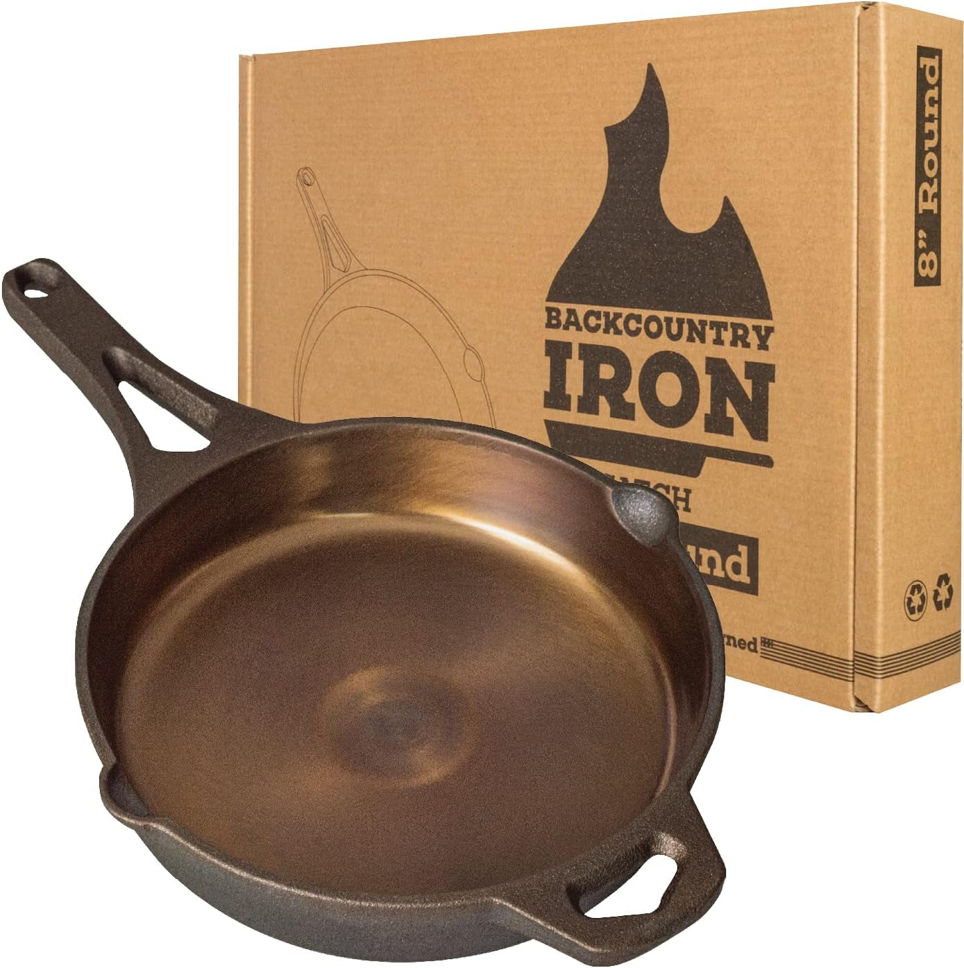 Backcountry Iron 6 Inch Smooth Wasatch Pre-Seasoned Round Cast Iron Skillet