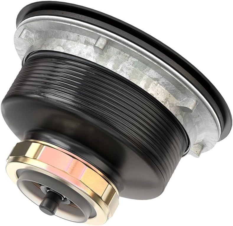 KONE Black Kitchen Sink Drain Matte Black Sink Strainer 3-1/2 Inch Drain Assembly Kit 