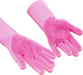 Angel Wings Magic Dish Washing Gloves with Scrubber, Silicone Reusable Cleaning Gloves, Heat-proof Household Scrubber Gloves
