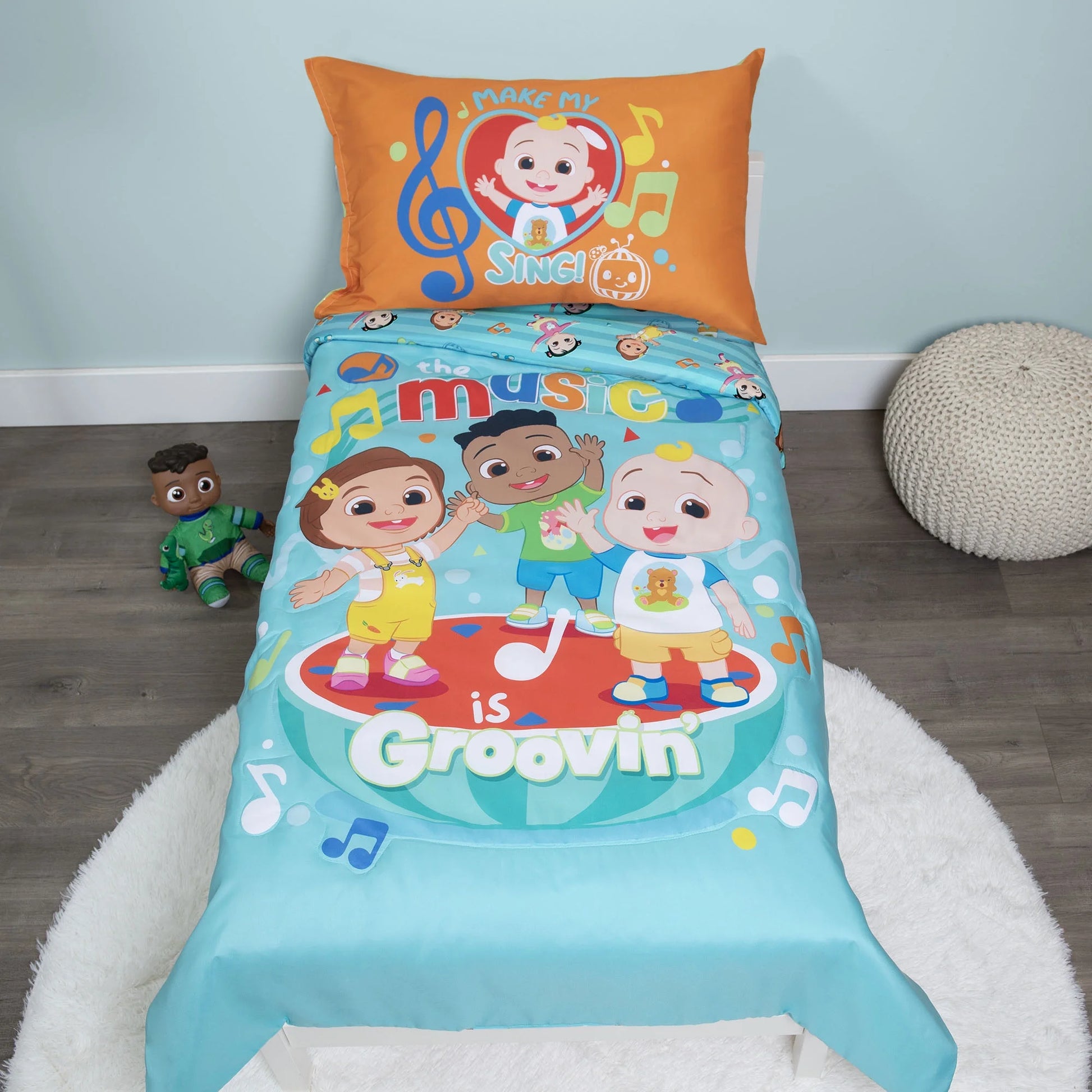 3 Pc Toddler Bed Set with Bonus Tote - You Make My Heart Sing Theme